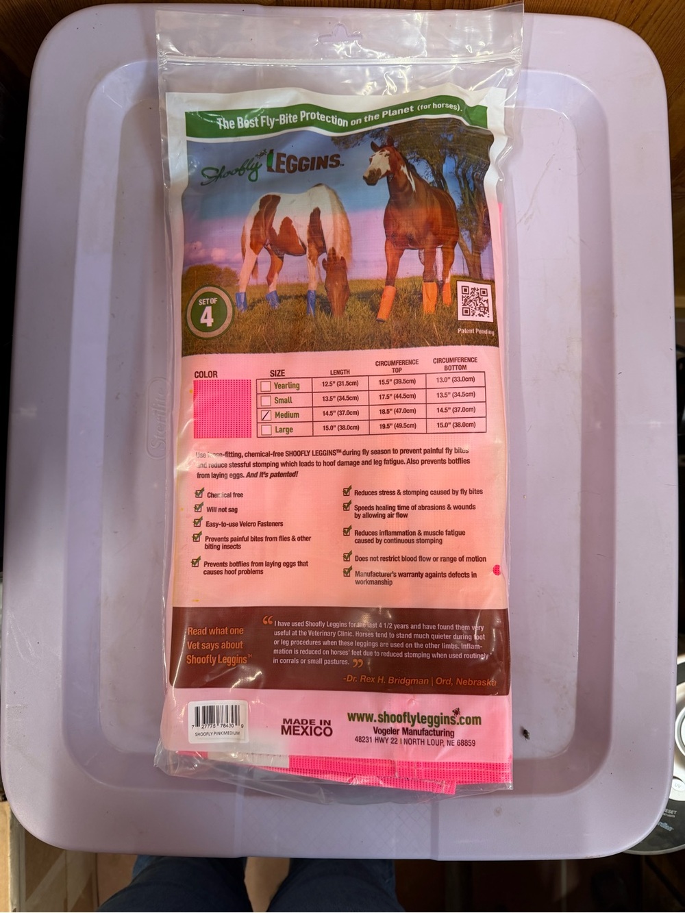 Shoofly Leggins Fly-Bite Protection Horse Fly Boots - Pink Medium NWT